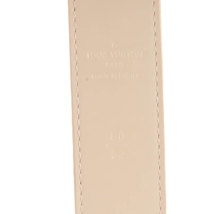 Louis Vuitton Damier Azur LV Paris Buckle Belt 80 32 Gold 4 of 5