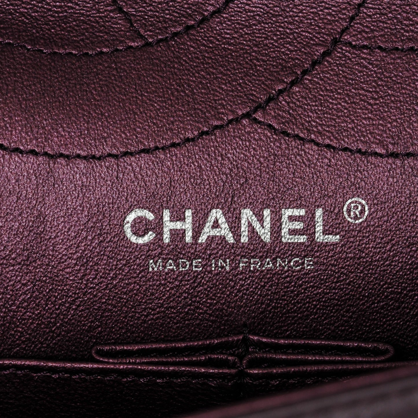 Metallic Calfskin Quilted 2.55 Reissue 227 Flap Plum