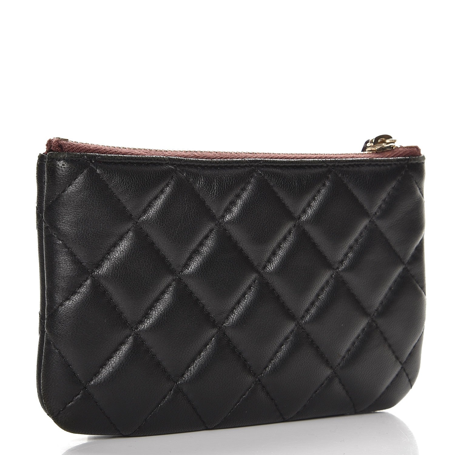 Chanel Lambskin Quilted Small Cosmetic Case Black 3 of 10