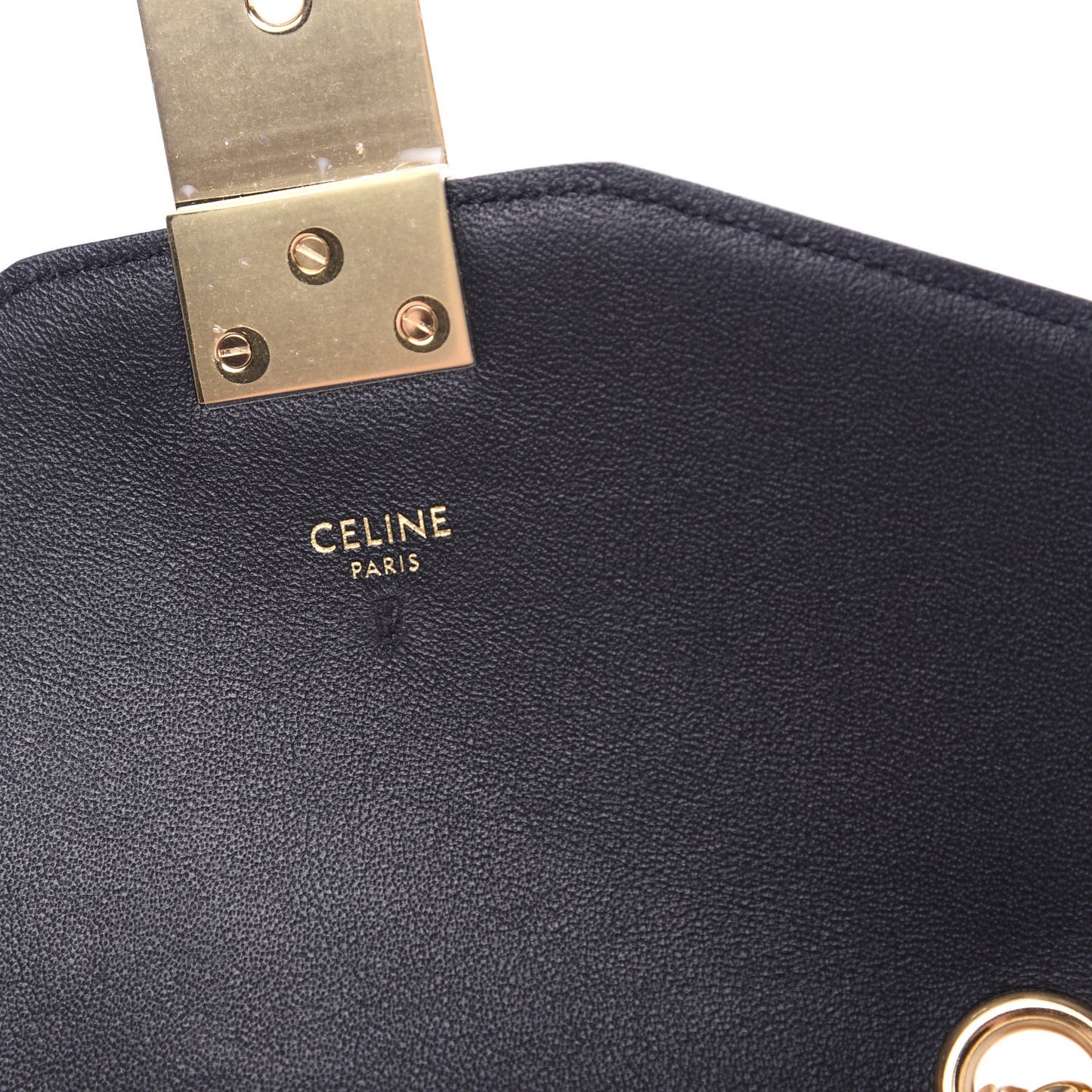 Shiny Calfskin Small C Bag Black