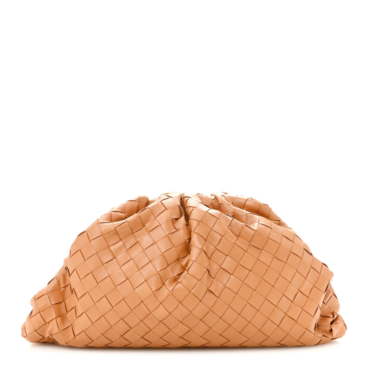 Bottega Veneta Nappa Maxi Intrecciato The Pouch Oversized Clutch Caramel 1 of 11