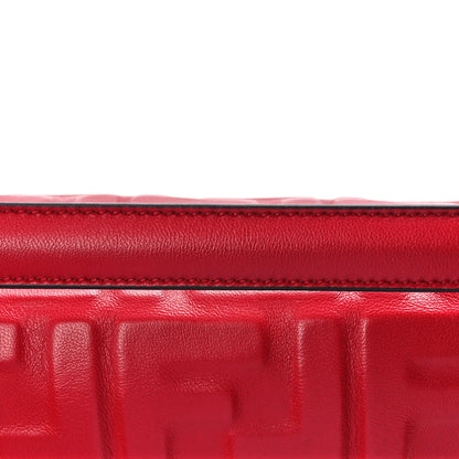 Fendi Nappa FF 1974 Embossed Large Baguette Fragola 14 of 14
