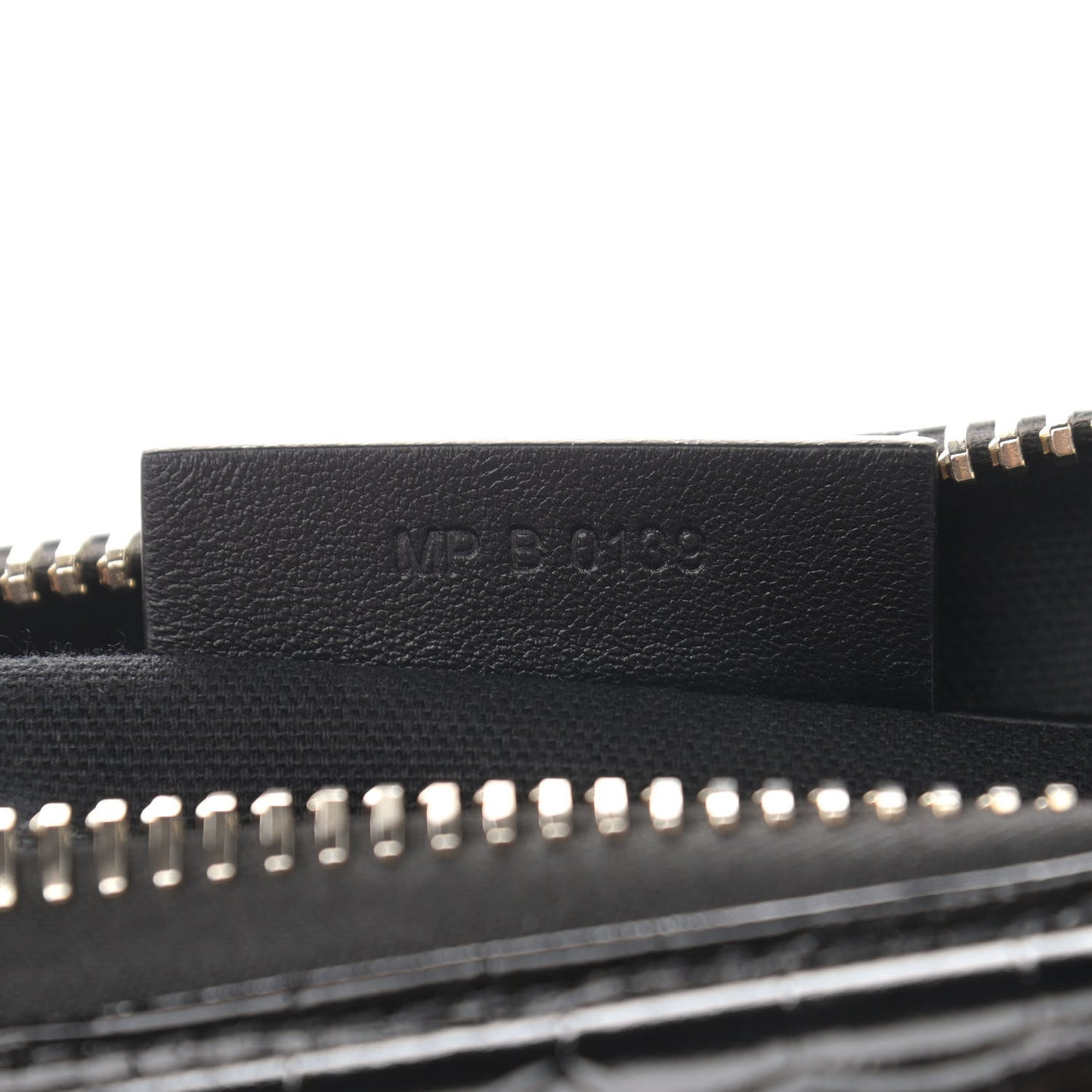 Calfskin Crocodile Embossed Small Antigona Black