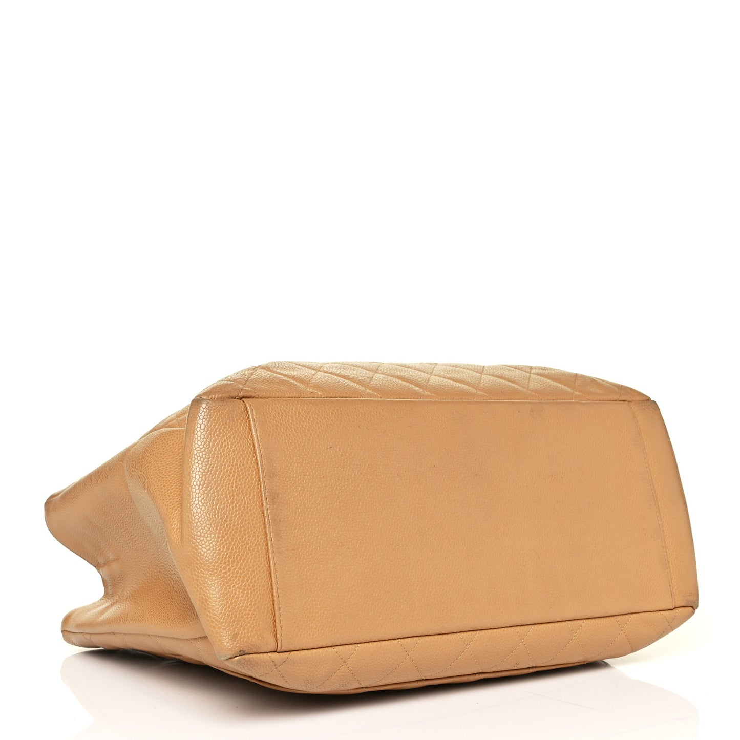 Caviar Quilted Grand Shopping Tote GST Beige