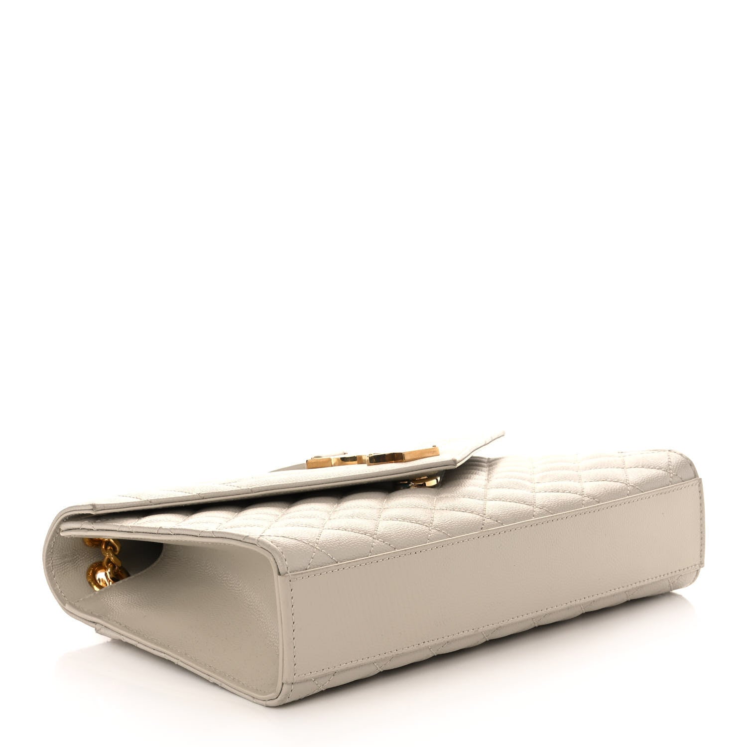 Saint Laurent Grain De Poudre Textured Mixed Matelasse Medium Triquilt Monogram Satchel Porcellana 4 of 13