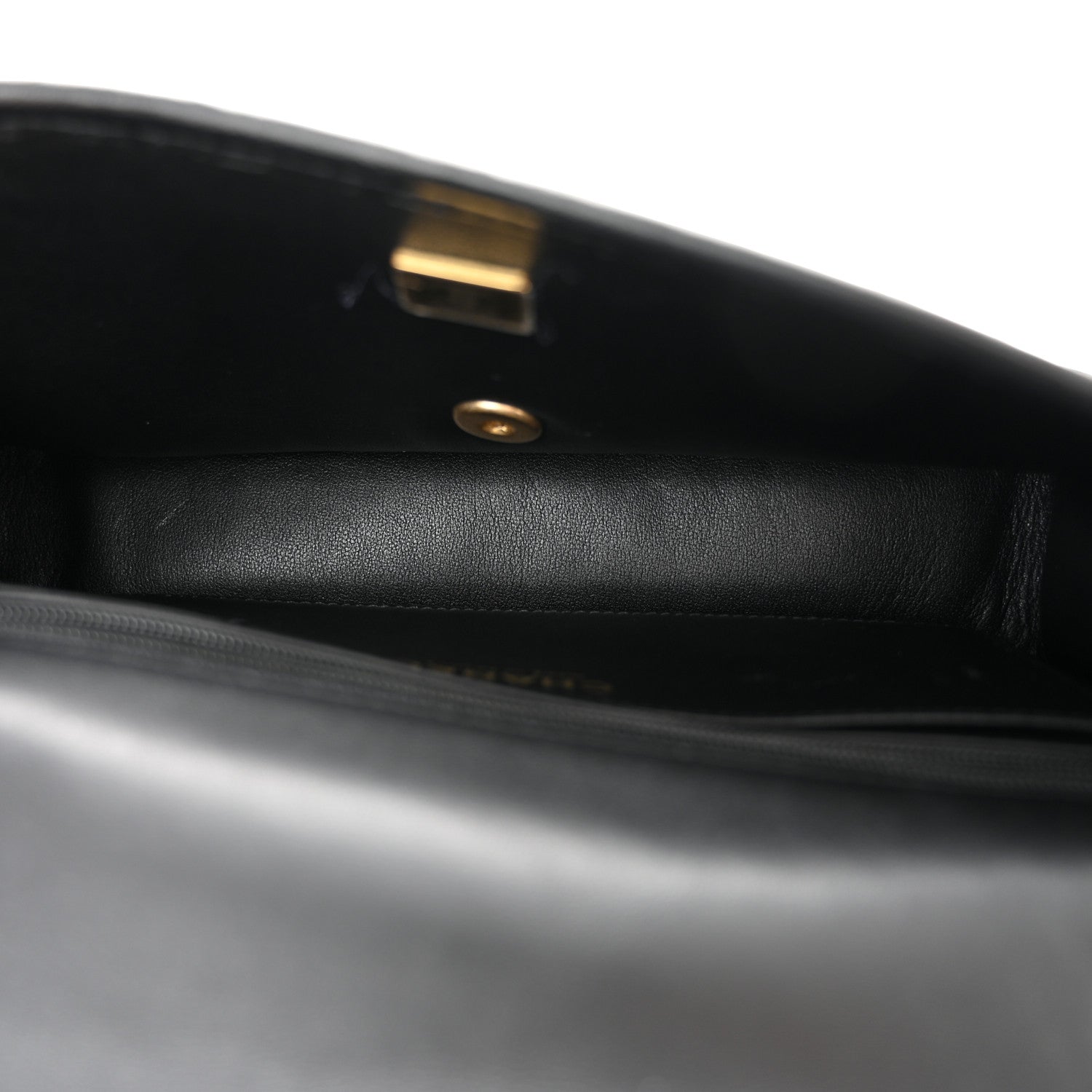 Chanel Metallic Lambskin Viscose Woven Flap Silver Black 5 of 11