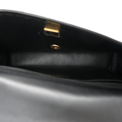 Chanel Metallic Lambskin Viscose Woven Flap Silver Black 5 of 11