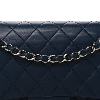 Chanel Lambskin Quilted Medium Double Flap Navy 8 of 11