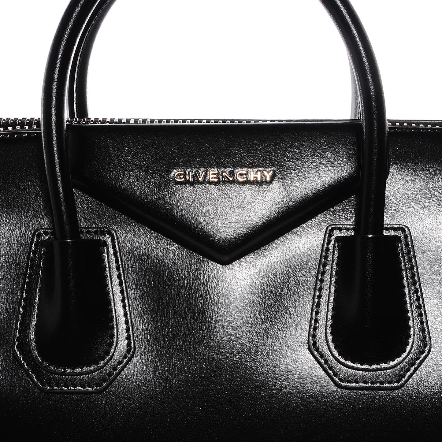 Shiny Lord Calfskin Medium Antigona Black