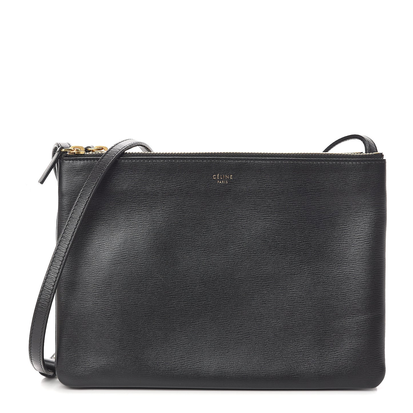 Liege Calfskin Large Trio Crossbody Bag Black
