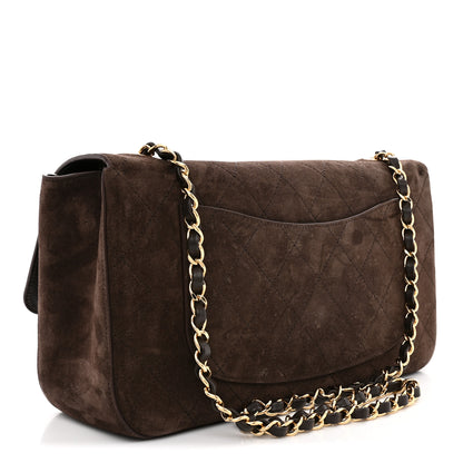 Chanel Suede Calfskin Small Souplissimo Maxi Flap Dark Brown 3 of 11