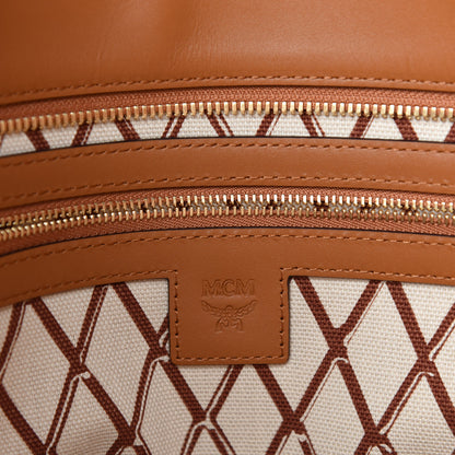 MCM Visetos Toni Shopper Tote Cognac 8 of 12