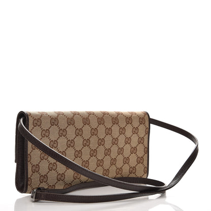 Gucci Monogram Bamboo Bar Clutch Dark Brown 3 of 8
