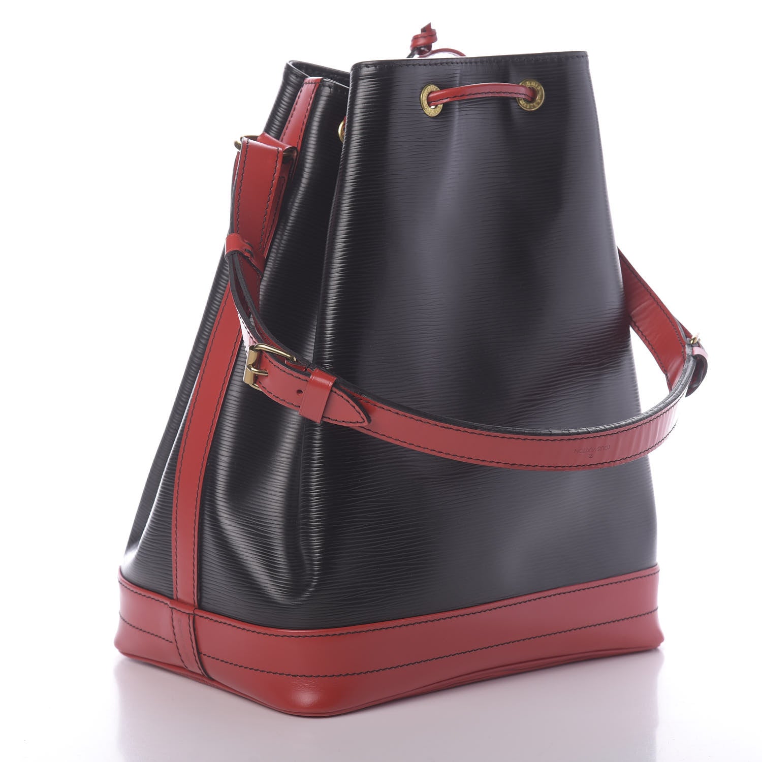 Louis Vuitton Epi Bi-Color Noe Castillan Red Black 3 of 14