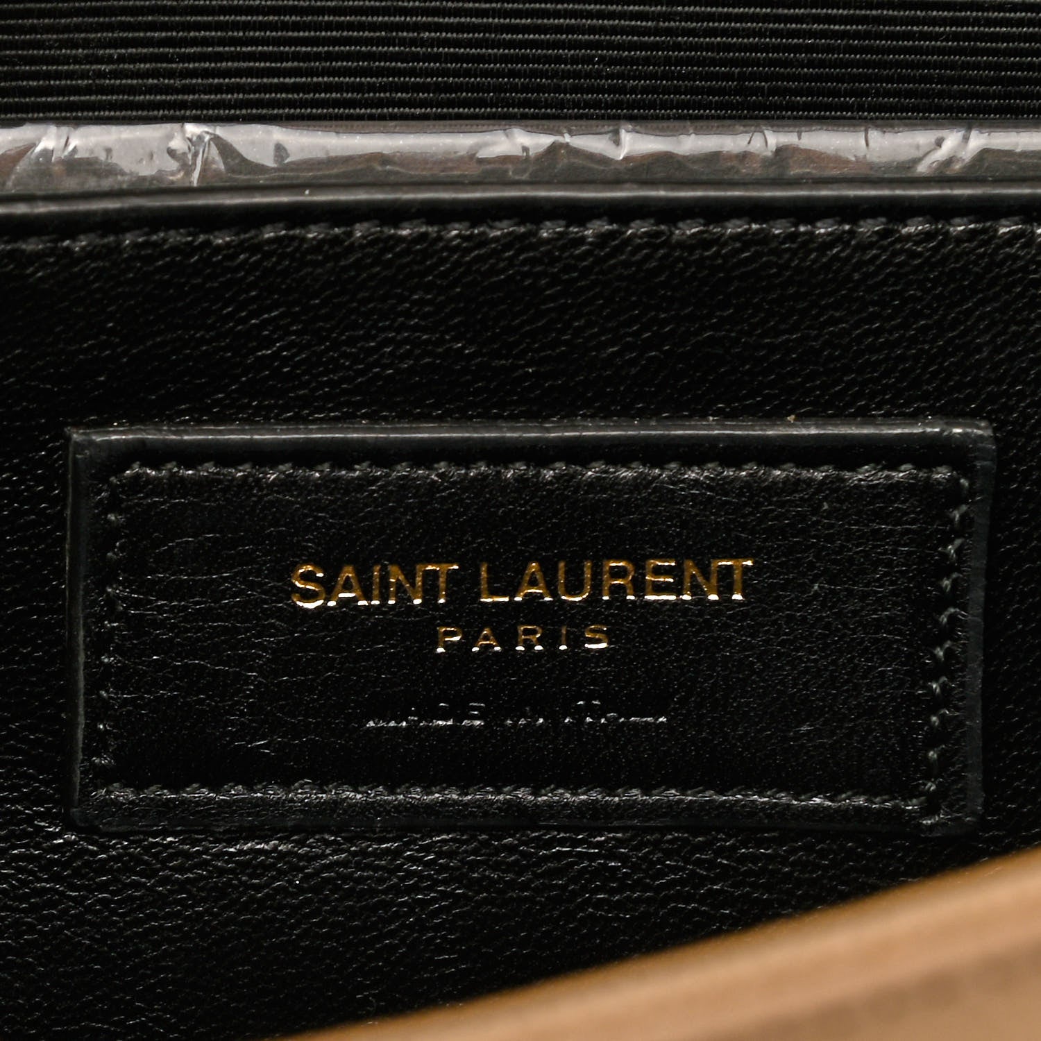 Saint Laurent Grain De Poudre Classic Monogram Cassandre Clutch Dark Beige 6 of 7