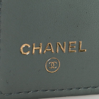 Chanel Caviar Quilted Classic 4 Key Holder Wallet Grey 6 of 7
