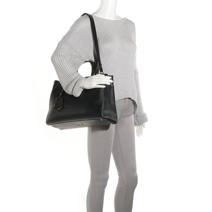 Fendi Vitello Elite Medium 2Jours Tote Black 2 of 9