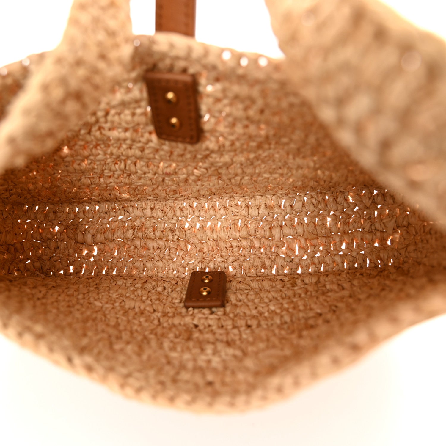 Saint Laurent Raffia Calfskin Le 5 A 7 Mini Hobo Natural Brick 5 of 10