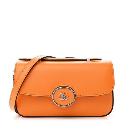 Gucci Senna Calfskin Petite GG Top Handle Shoulder Bag Orange 1 of 12