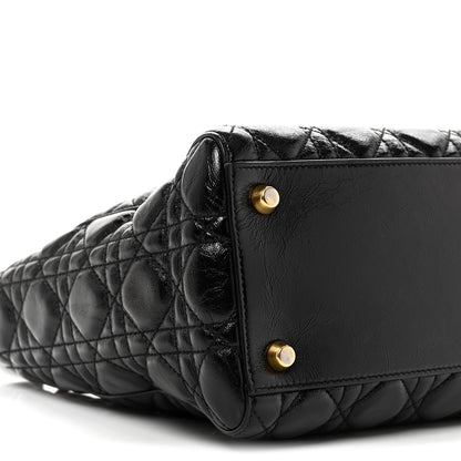 Christian Dior Crinkled Patent Cannage Medium Bohemian Lady Dior Black 9 of 10