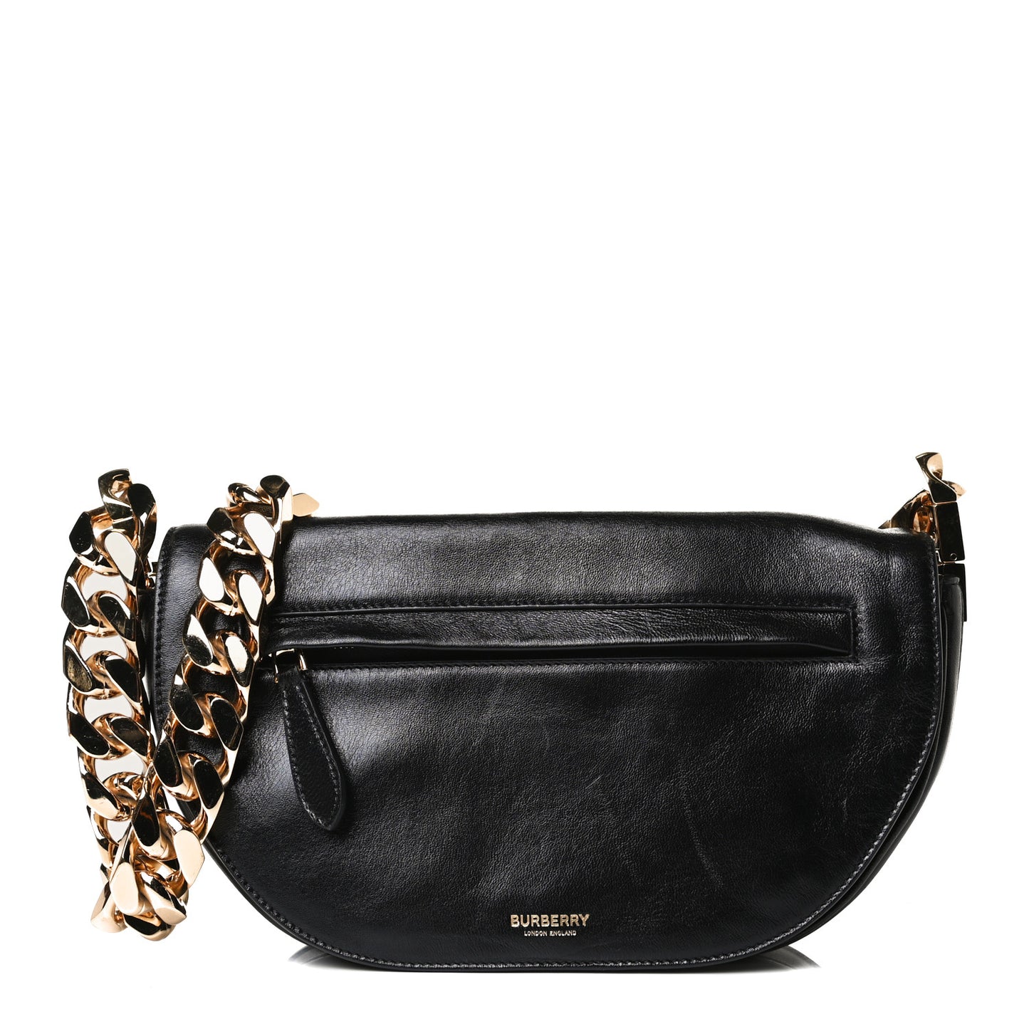 Lambskin Small Olympia Chain Shoulder Bag Black