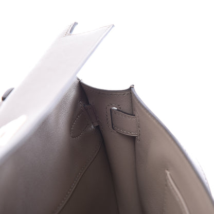 Hermes Swift Kelly Cut Clutch Pochette Gris Asphalt 26 of 28