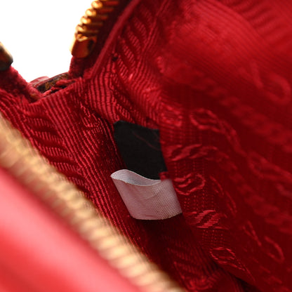 Prada Saffiano Lux Mini Top Handle Crossbody Bag Fuoco 6 of 13