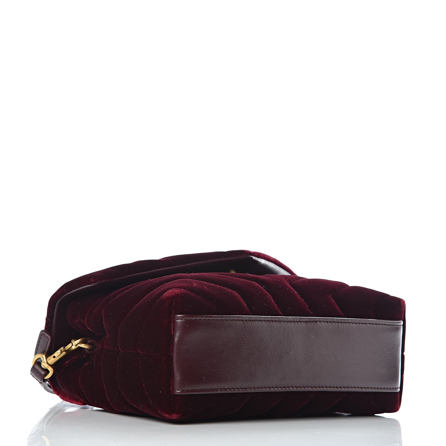 Saint Laurent Velvet Y Quilted Monogram Toy Loulou Crossbody Bag French Burgundy 4 of 9