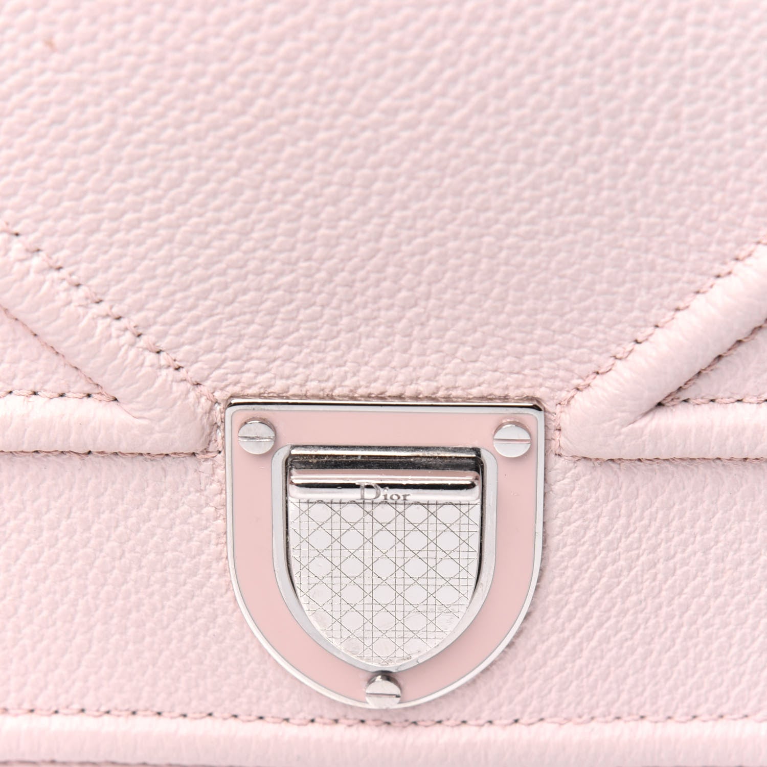 Christian Dior Grained Calfskin Diorama Wallet on Chain Pouch Rose Poudre 13 of 14