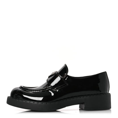 Prada Vernice Triangle 50mm Loafers 41 Black 1 of 10