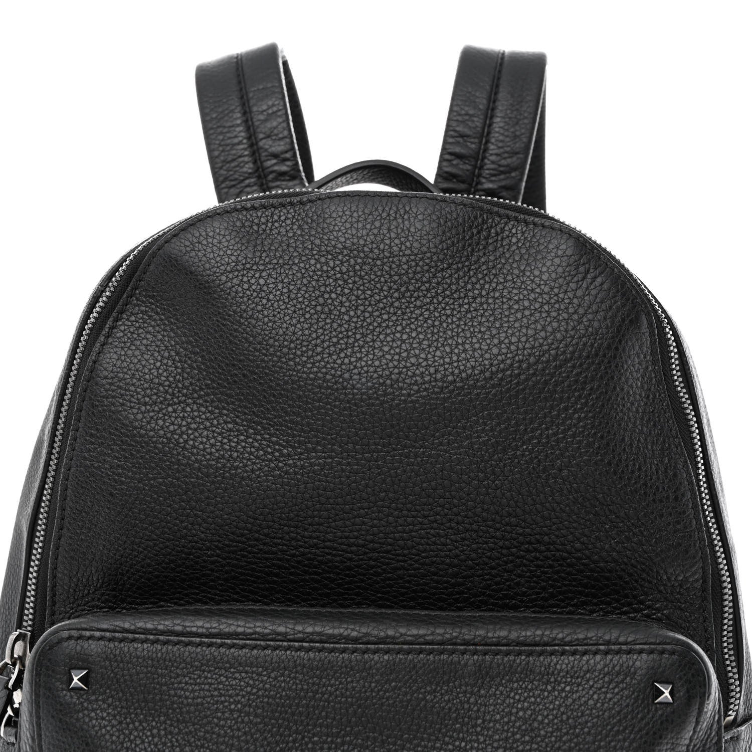 Valentino Garavani Grained Calfskin Rockstud Backpack Black 8 of 10