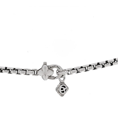 David Yurman Sterling Silver Diamond Petite Metro Necklace 4 of 4