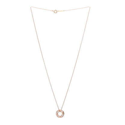 Tiffany 18K Rose Gold Diamond Atlas Pierced Pendant Necklace 3 of 5