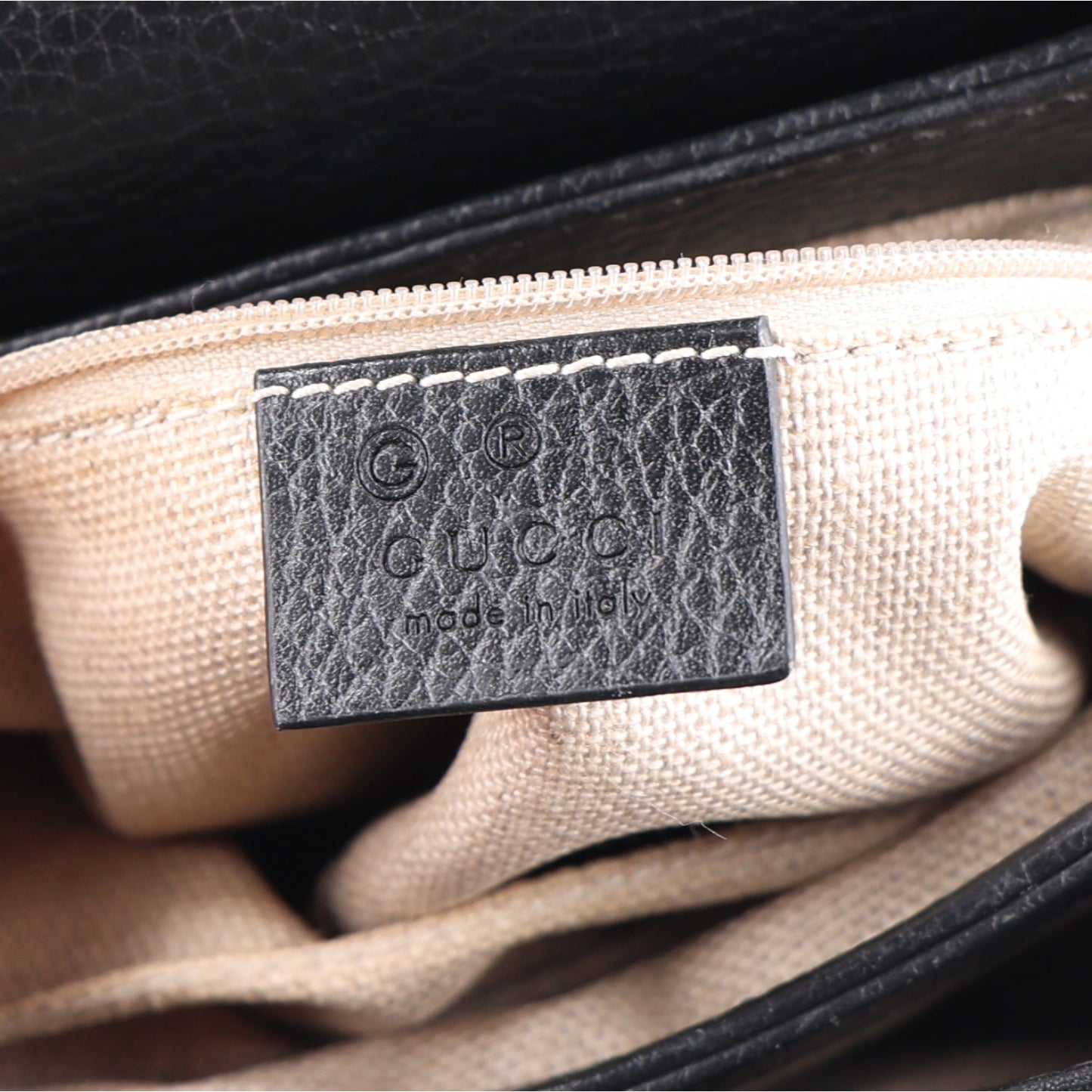 Dollar Calfskin Interlocking G Crossbody Bag Black