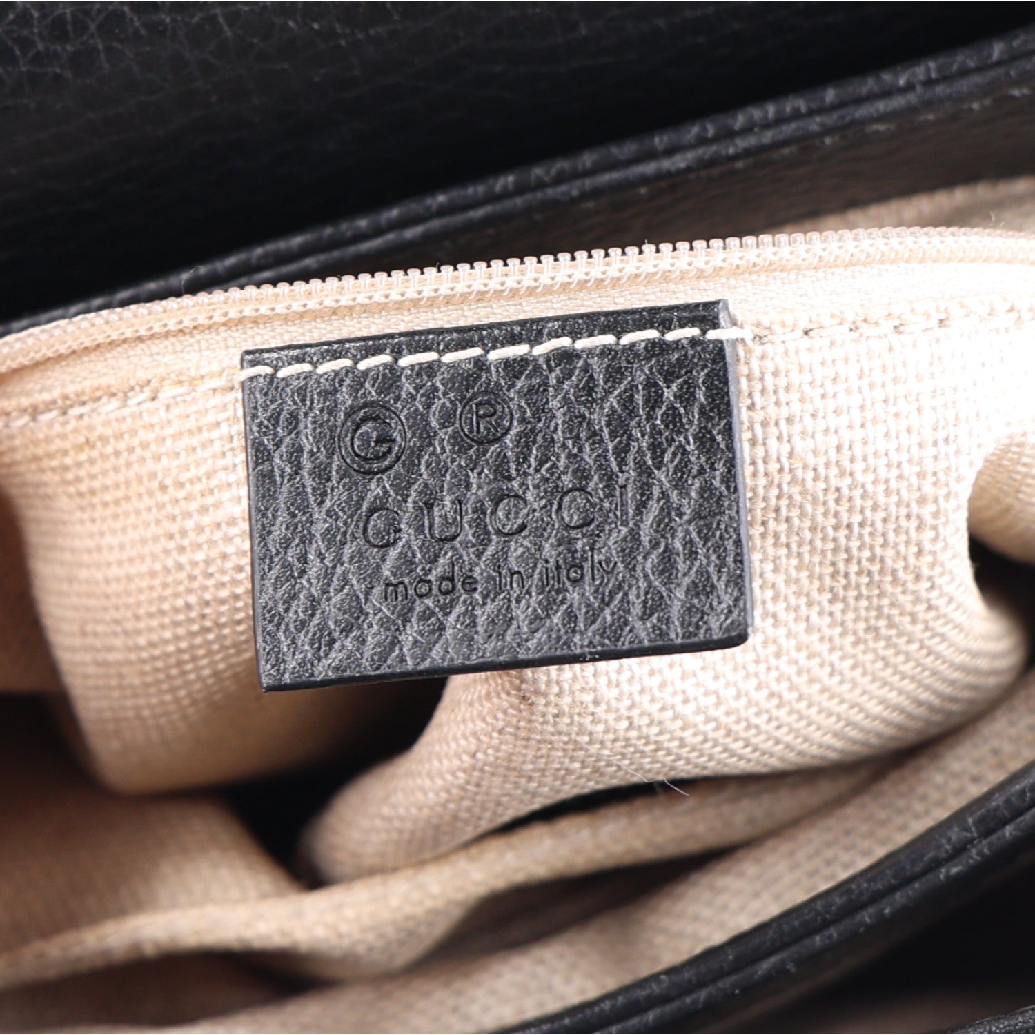 Gucci Dollar Calfskin Interlocking G Crossbody Bag Black 6 of 10