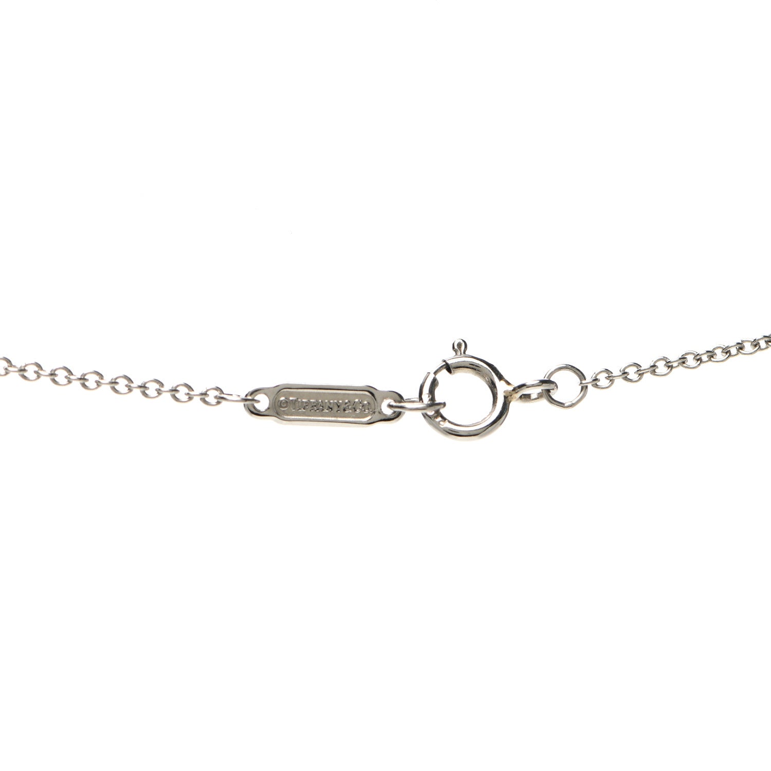Tiffany Platinum Diamond Mini Heart Pendant Necklace 5 of 5