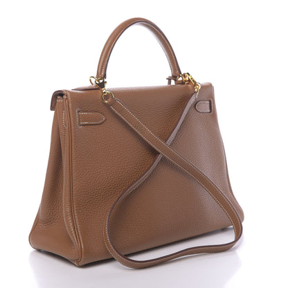 Hermes Togo Kelly Retourne 32 Gold 3 of 42