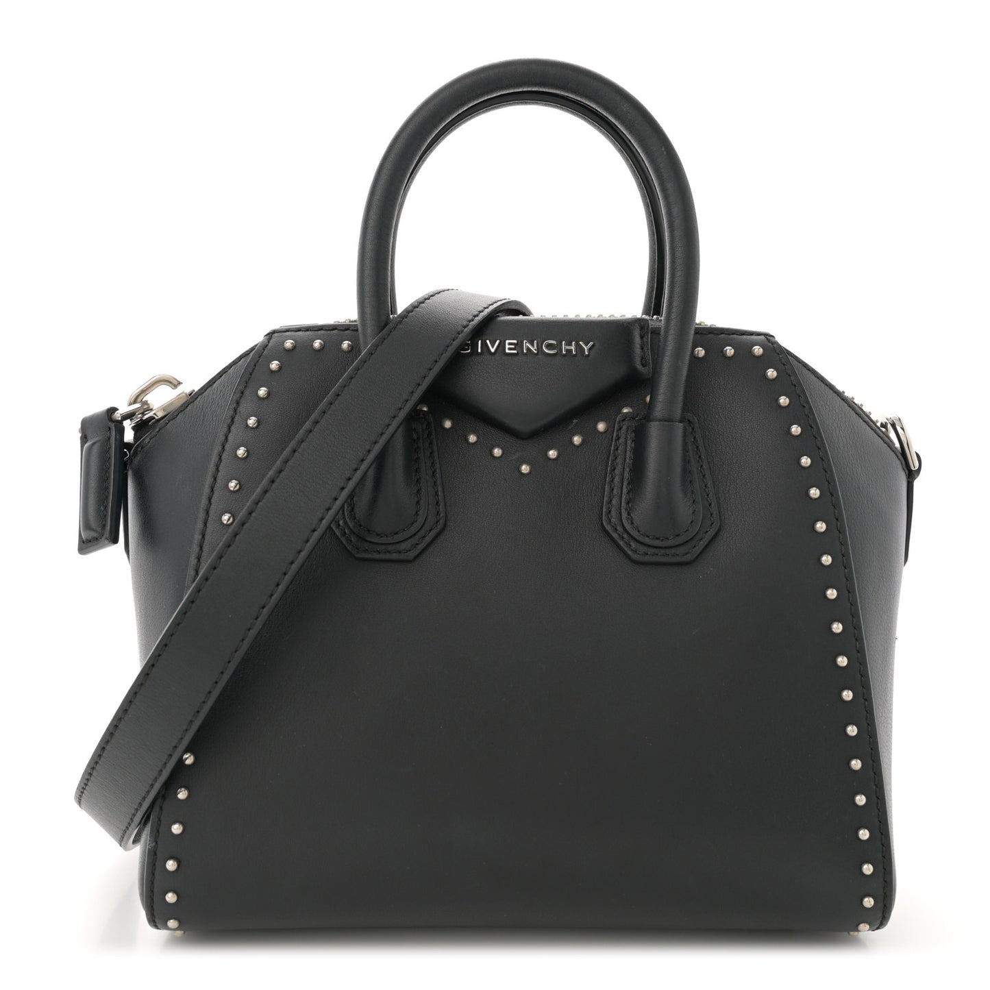 Smooth Calfskin Mini Studded Antigona Black