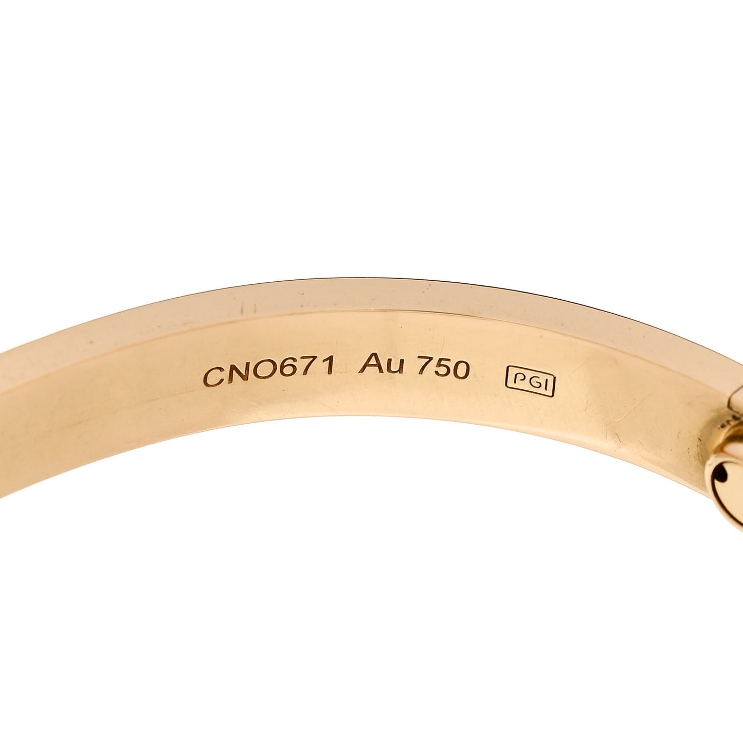 18K Yellow Gold LOVE Bracelet 17