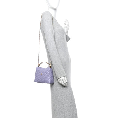 Chanel Caviar Quilted Chanel Way Clutch With Chain Light Purple 2 of 11