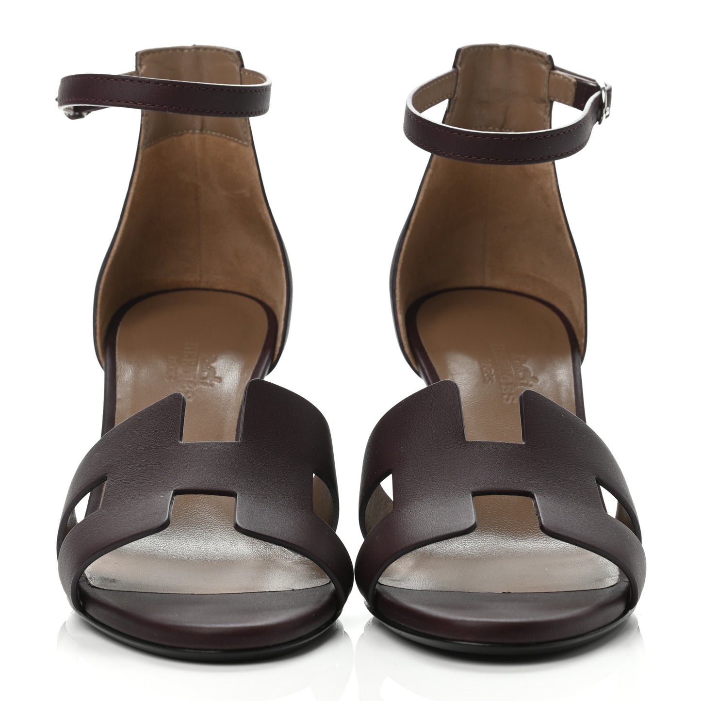 Calfskin Legend Wedge Sandals 35 Cassis