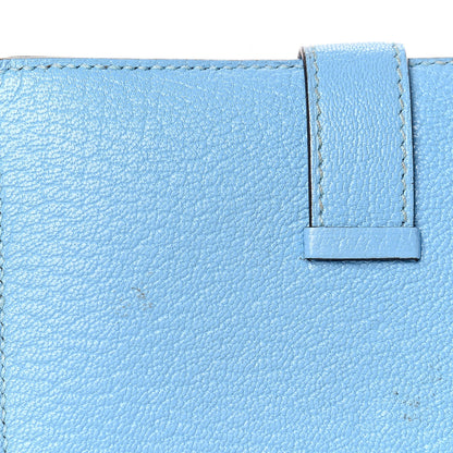 Hermes Chevre Mysore Bearn Compact Wallet Celeste 11 of 13
