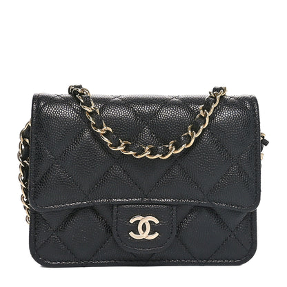 Chanel Caviar Quilted Mini Chain Bag Black 1 of 11