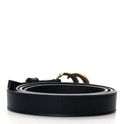 Gucci Calfskin Double G 20mm Belt 80 32 Black 2 of 5