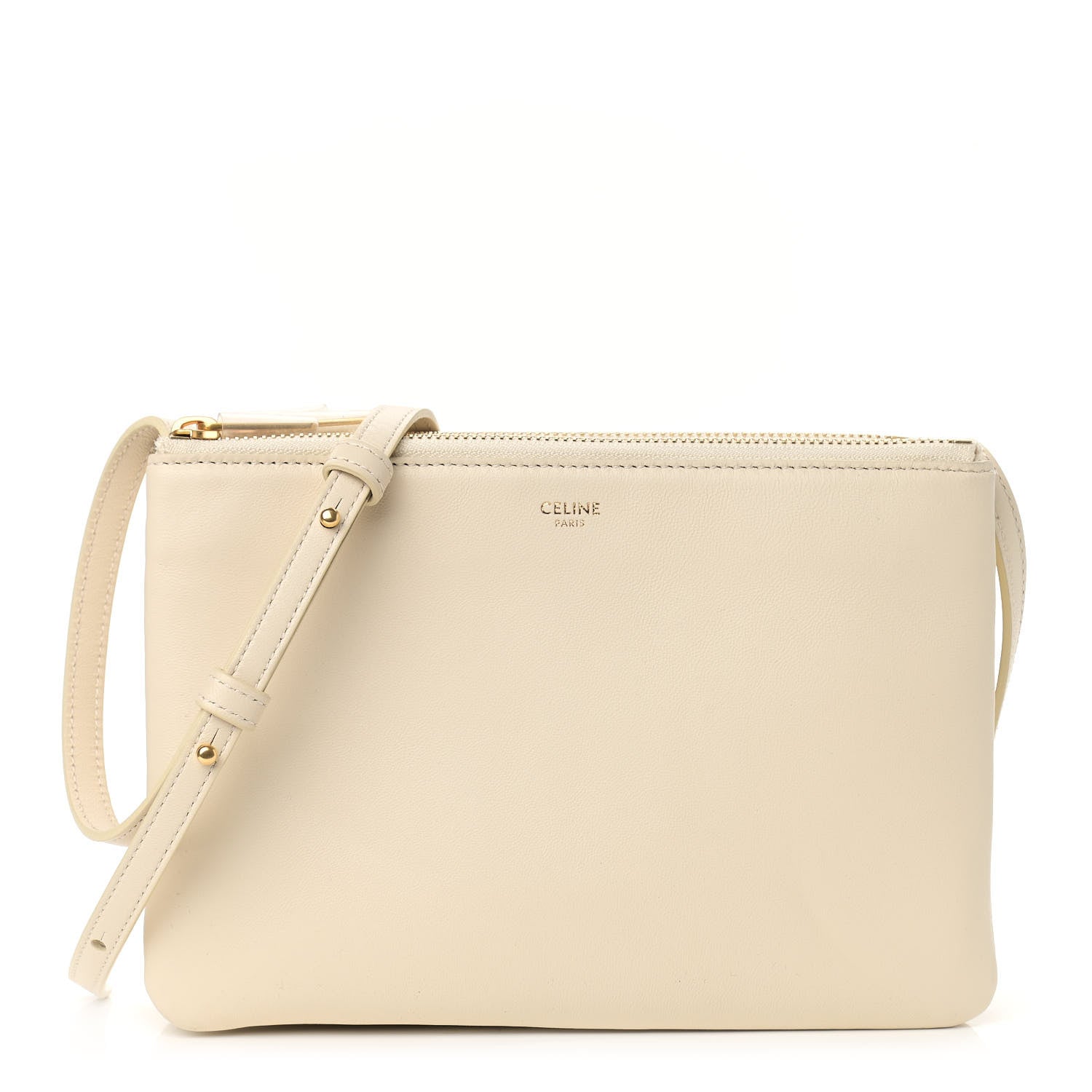Celine Lambskin Small Trio Crossbody Bag Cream 1 of 11
