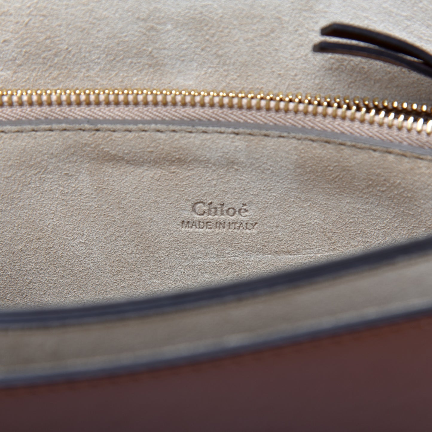 Suede Calfskin Medium Faye Shoulder Bag Tobacco