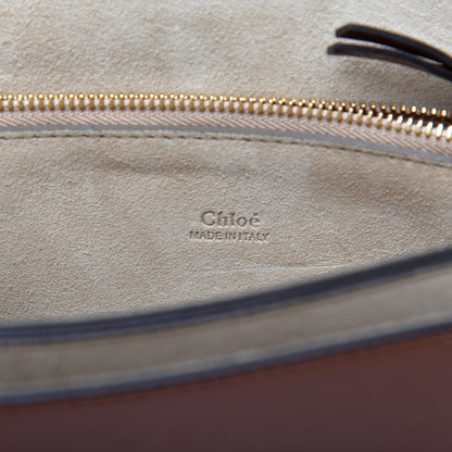 Chloe Suede Calfskin Medium Faye Shoulder Bag Tobacco 8 of 9