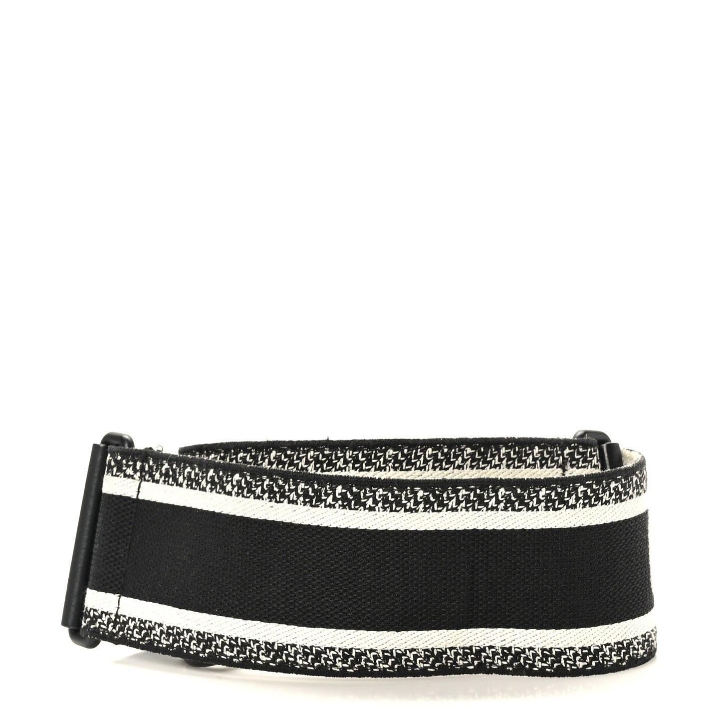 Canvas Embroidered Shoulder Strap Black Ultramatte