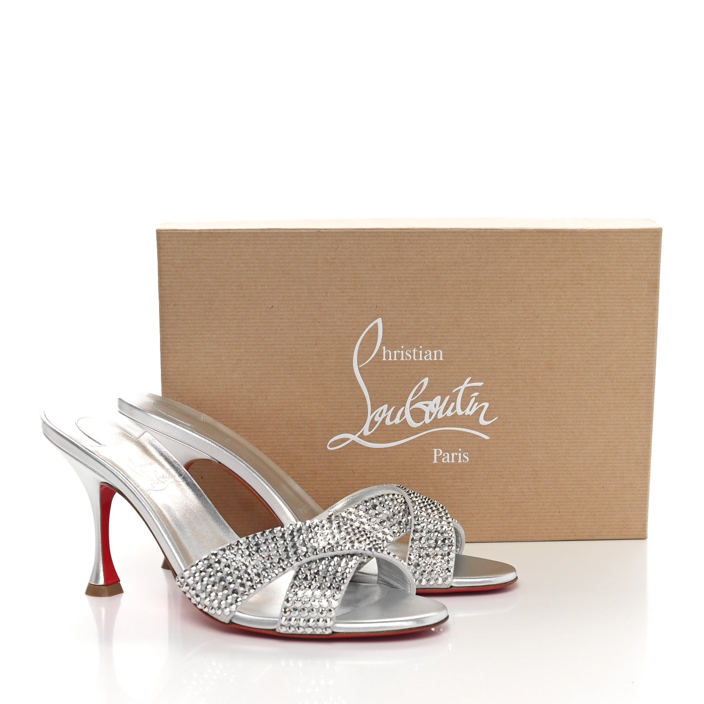 Suede Metallic Kid Lambskin Strass Mariza Is Back 85 Sandals 39 Silver
