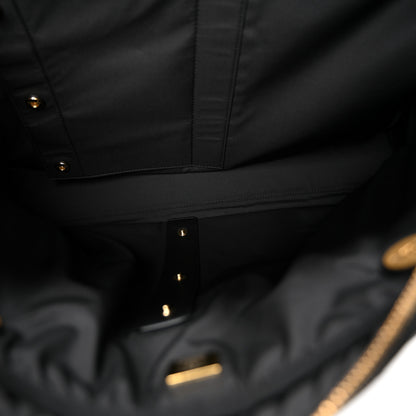 Chanel Shiny Grained Calfskin Quilted Travel Bowling Bag Black 4 of 10